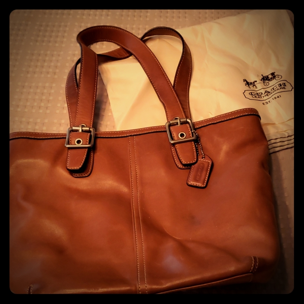 Coach leather tote